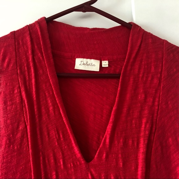 Red sleeveless tunic top - Picture 2 of 4